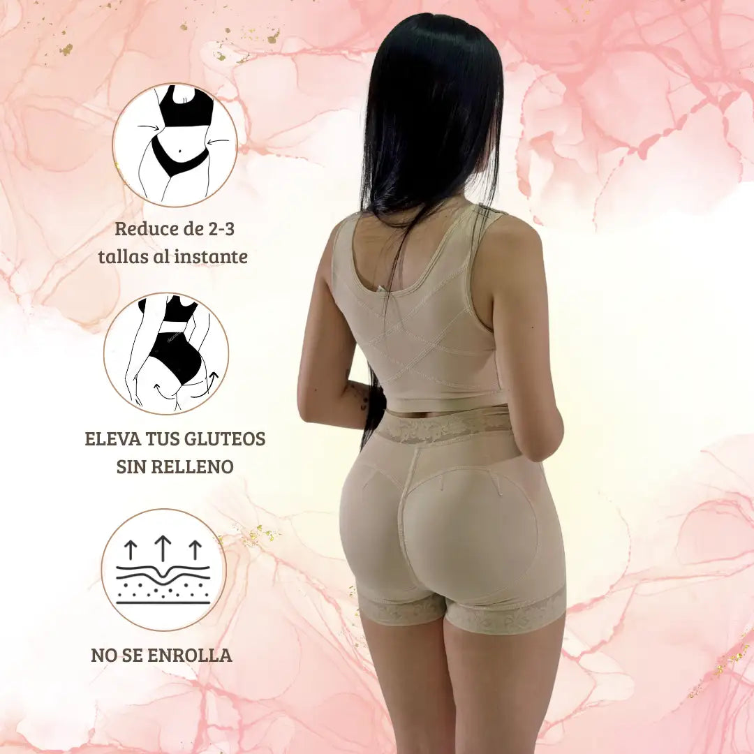 Short Faja Triple Realce De Cola®️. | Push Up | + Gel reductor ¡GRATIS!